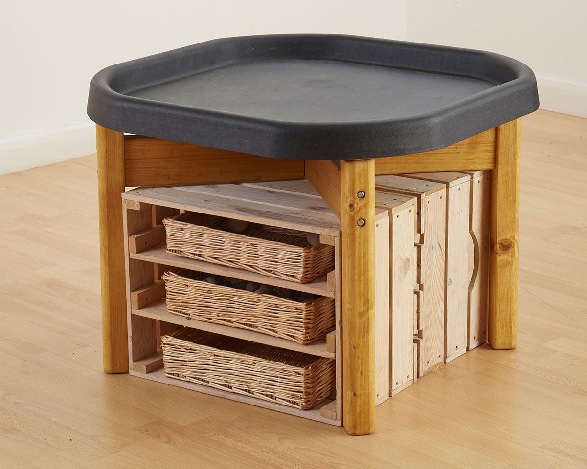 Tuff tray met houten standaard - Speeltafel