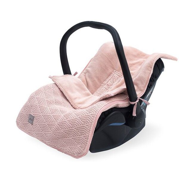Voetenzak voor Autostoel & Kinderwagen – River Knit – Pale Pink foto 1