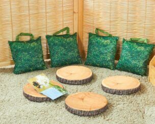 Natuurlijke buitenkussen set – 8 stuks