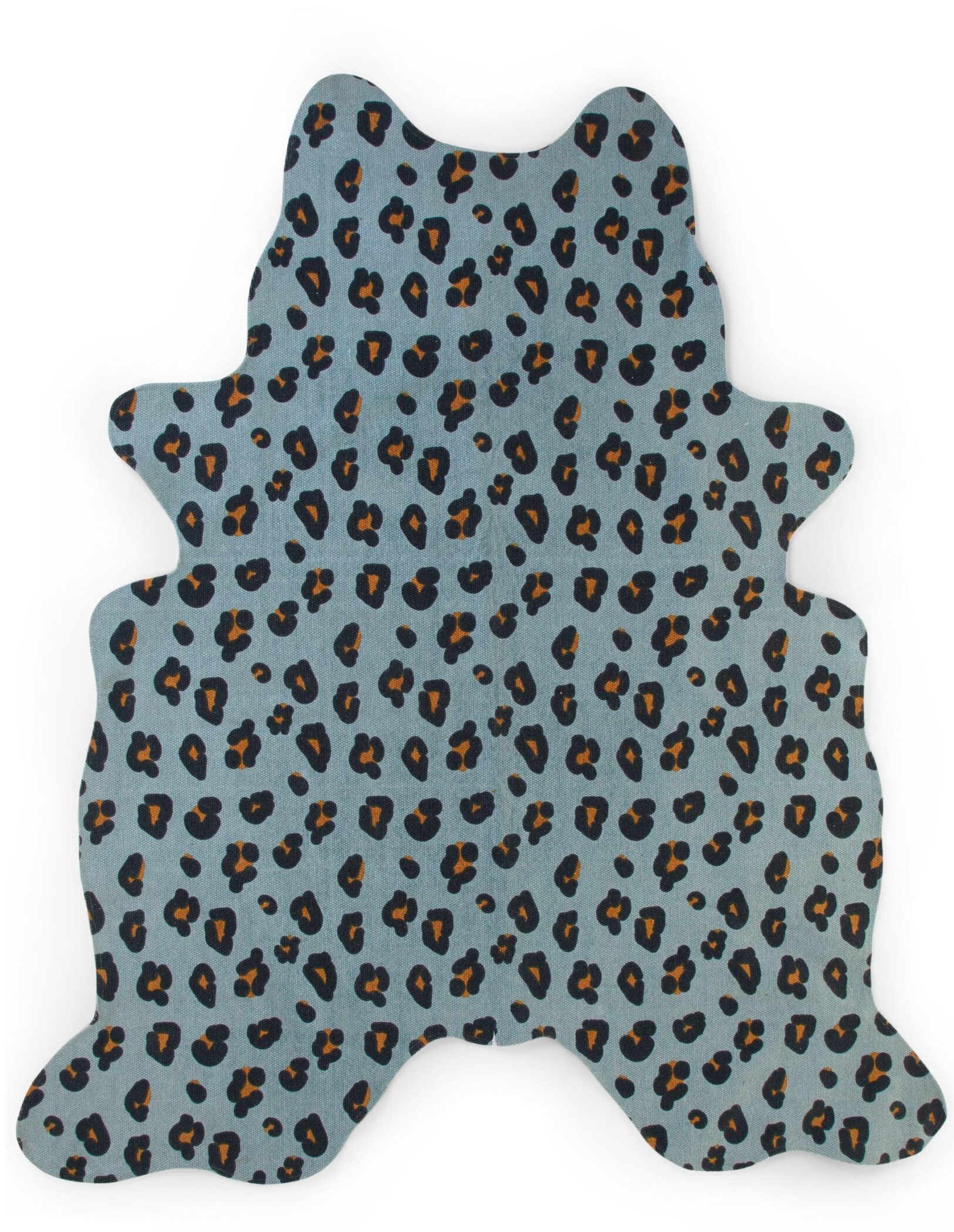 VLOERKLEED - TAPIJT LEOPARD - 145 x 160 CM - BLAUW