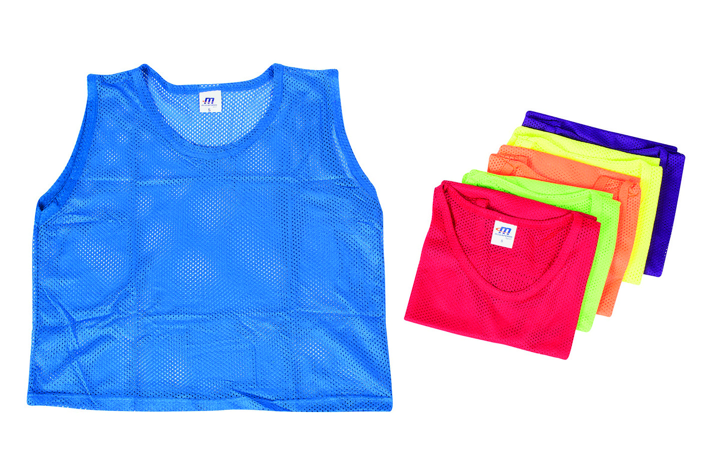 Set van 10 trainingshesjes XS - Blauw