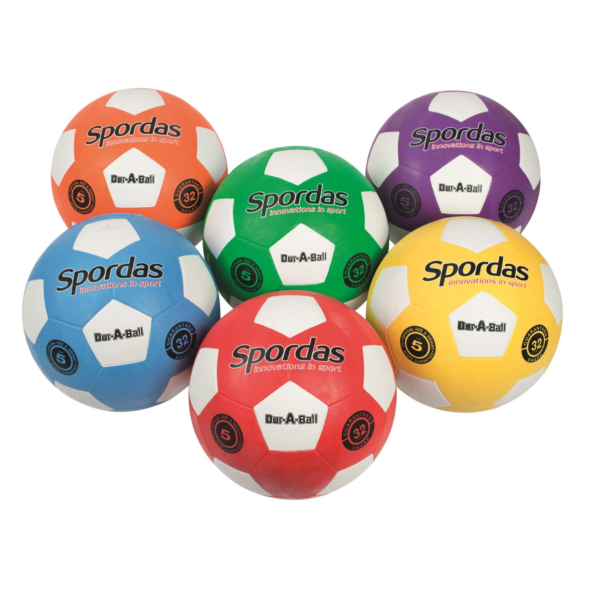 Set van 6 voetballen - Maat 4