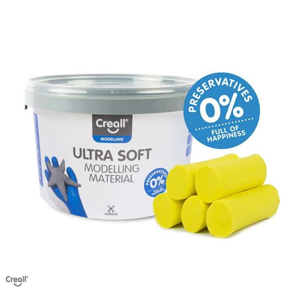 Creall Ultra Soft Klei 1100 Gram – Geel foto 1