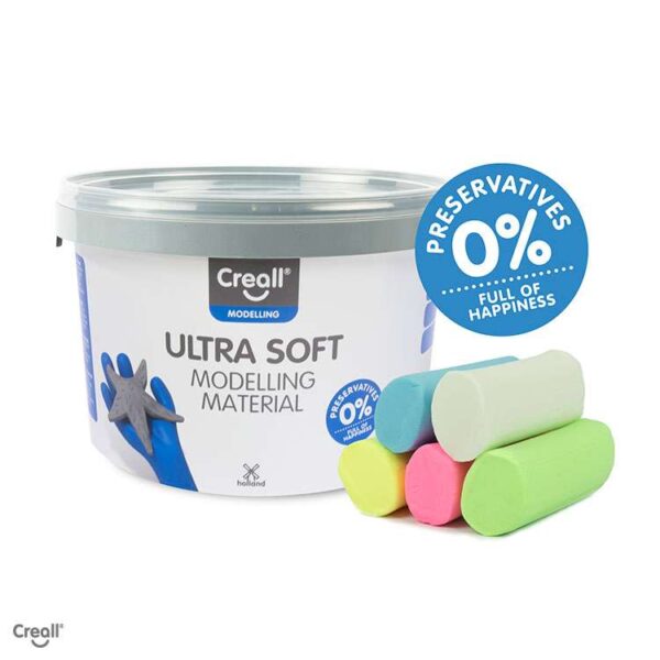 Creall Ultra Soft Klei 1100 Gram – Softe Kleuren foto 1