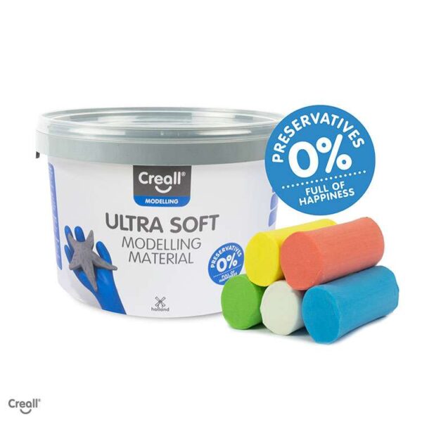 Creall Ultra Soft Klei 1100 Gram – Heldere Kleuren foto 1