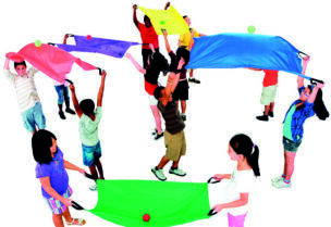 6 stuks 2 persoons Parachutes