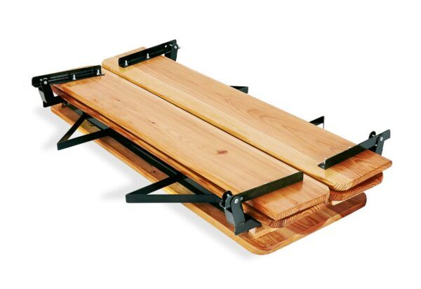 Houten opklapset 3-delig met rugleuning – picknicktafel set