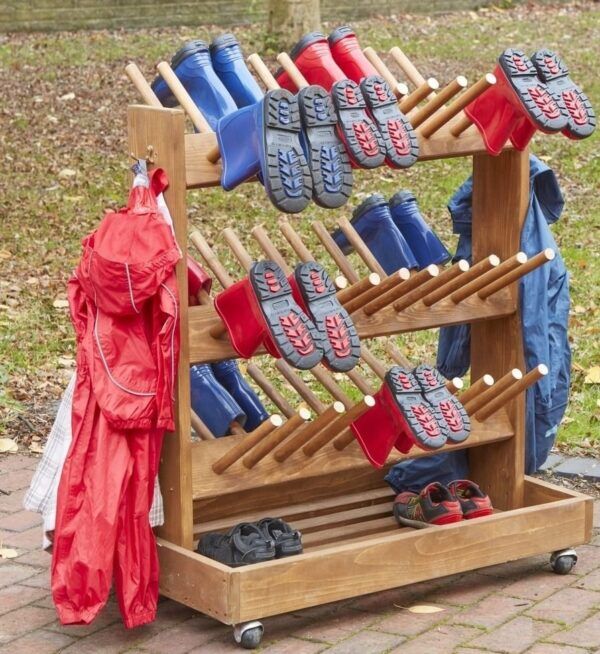 Verrijdbare Laarzenrek groot voor buiten