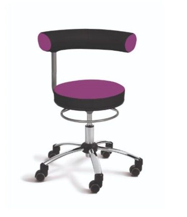 Sanus gezondheidsstoel, bureaustoel kunstleer roze zwart