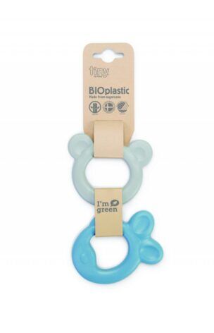 Dantoy TINY BIOplastic bijtringen – set van 2 Blauw