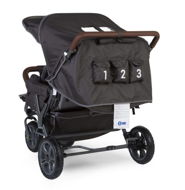 TRIPLET WANDELWAGEN + REGENHOES + ZONNEKAP – ANTRACIET