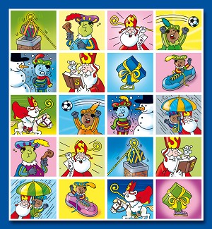 Stickers Serie 77 - Sinterklaas en Piet