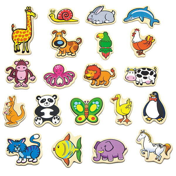 Magneetfiguren Dieren 20-delig