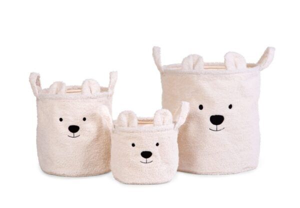 Oprbergmand 30 x 30 x 30 cm Teddy Ecru