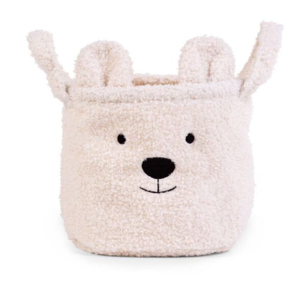 Opbergmand 25 x 20 x 20 cm Teddy Ecru