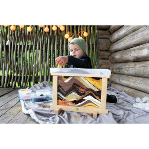 Creativiteitsframe met zand foto 2