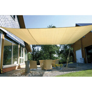 Zonzeil Schaduwdoek 5 x 5 m beige