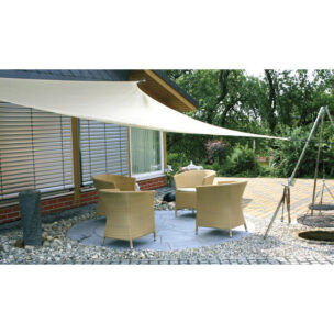 Zonzeil schaduwdoek 5 x 5 x 5 m beige
