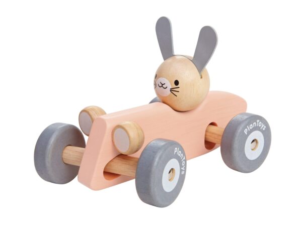 Plan Toys Houten bunny racing car foto 1