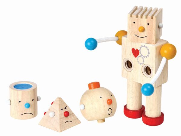 Plan Toys Houten Transformerende Robot – Bouw een Robot foto 1