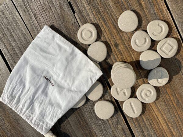 Plan Toys Houten Sensory Play Tactical Stones (24-delig)