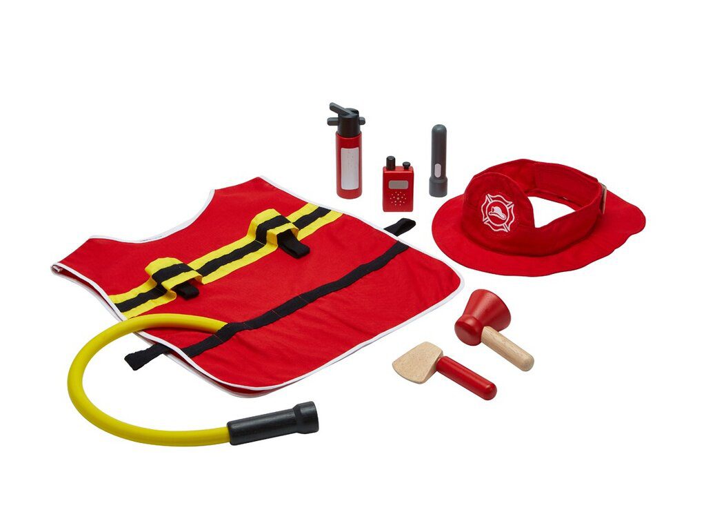 Plan Toys Brandweer speelset kostuum met accessoires