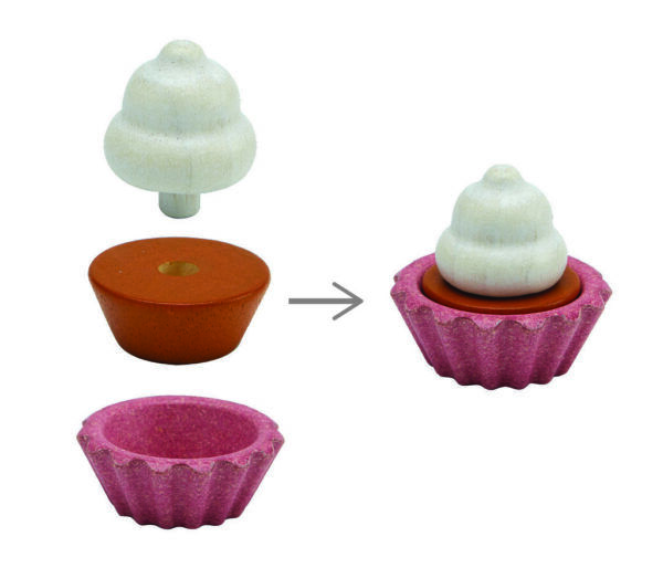 Plan Toys Houten Cupcake Set