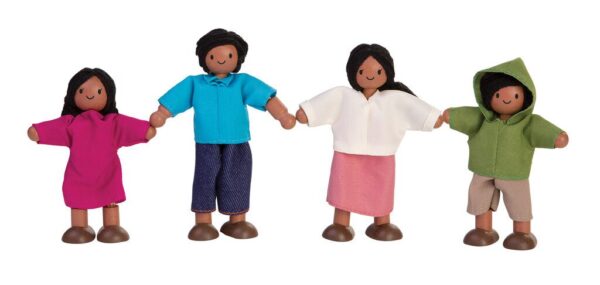 Plan Toys Mediteranée poppenfamilie van 4 poppenhuispoppetjes foto 2