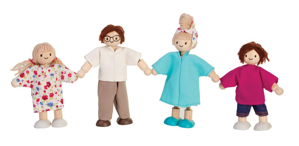 Plan Toys Moderne Poppenfamilie van 4 poppenhuispoppetjes