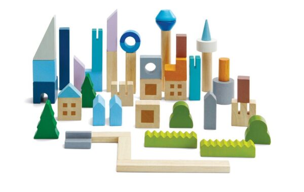 Plan Toys Urban City Blocks – Bouwblokken foto 1