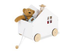 Speelgoedkist met trekkoord in Huislook – Wit