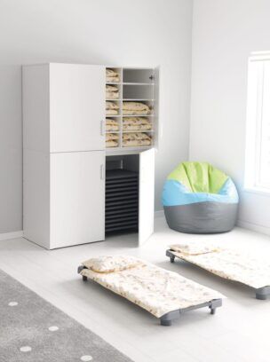 Opbergkast voor rustbedden en beddengoed Wit