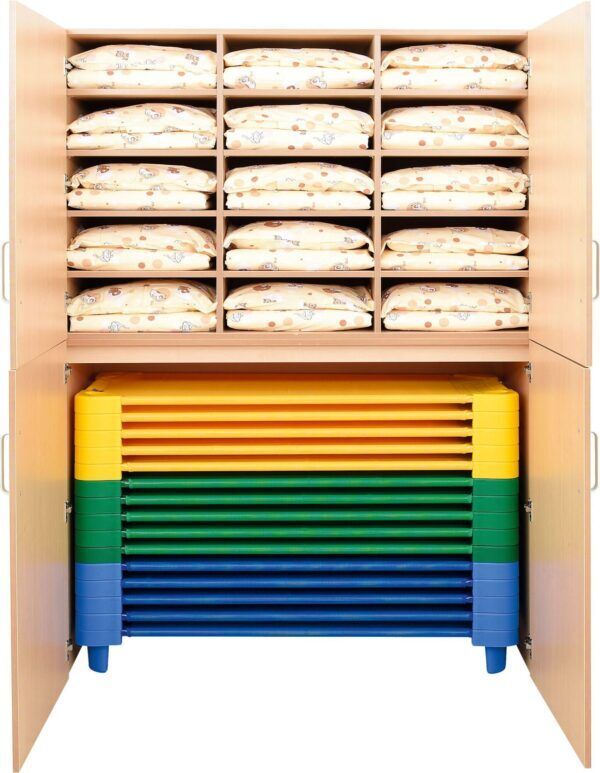 Opbergkast voor rustbedden en beddengoed Berken