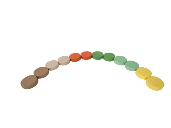 Set van 12 ronde zitkussens – Nature