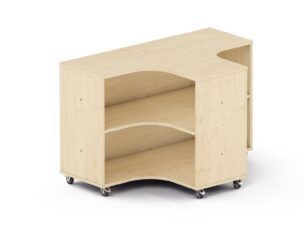 Daley Roomdivider wandkast op wielen foto 2