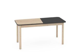 Davi kindertafel Antraciet – Berken Hoogte: 58 cm