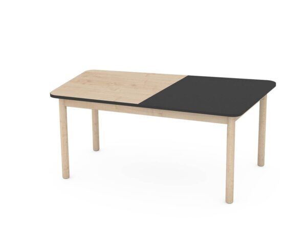 Davi kindertafel Antraciet – Berken Hoogte: 52 cm