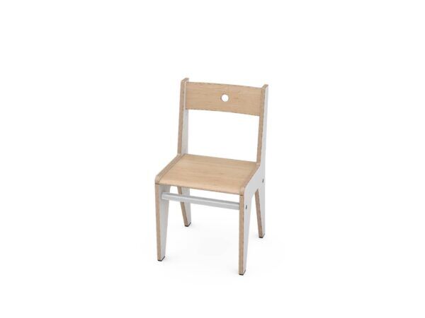 Davi kinderstoel Wit Berken 31 cm hoog