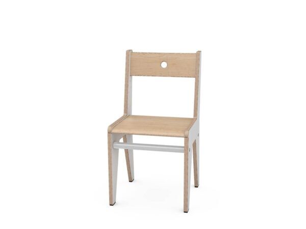 Davi kinderstoel Wit Berken 31 cm hoog