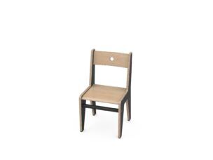 Davi kinderstoel Antraciet – Berken 26 cm Hoog foto 2