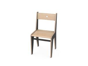 Davi kinderstoel Antraciet – Berken 35 cm Hoog foto 2