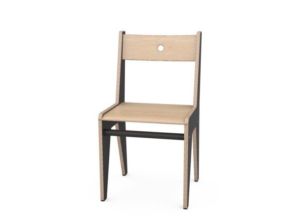 Davi kinderstoel Antraciet – Berken 35 cm Hoog