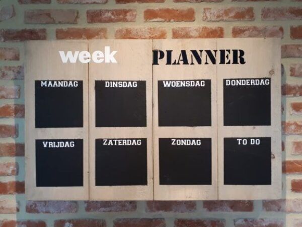 Steigerhouten Weekplanner 80 x 50 cm