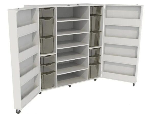 Knutselkast/vouwkast verrijdbaar Groot – Wit