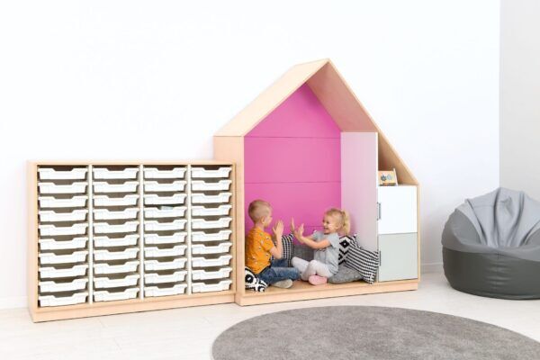 Vakkenkast met 40 bakken – Berken