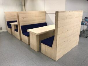 Steigerhouten Treinbankset – 170 cm foto 2