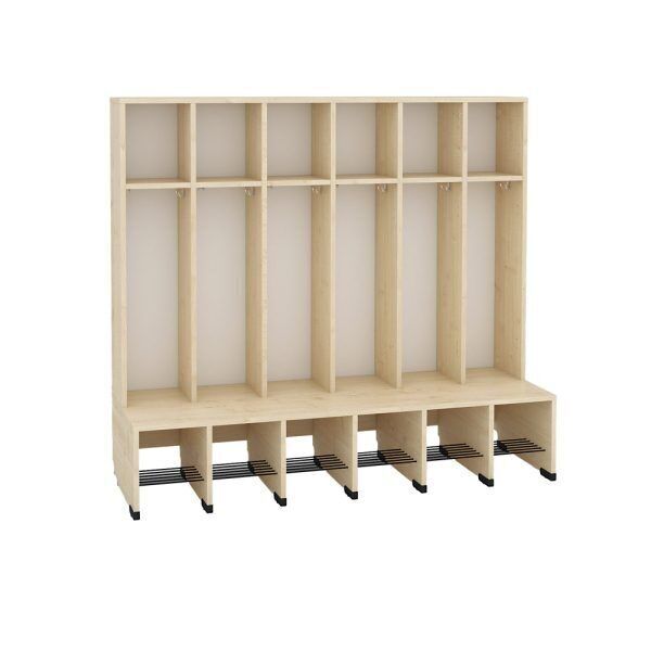 Garderobe met opbergvakken Berken, 6 Kinderen