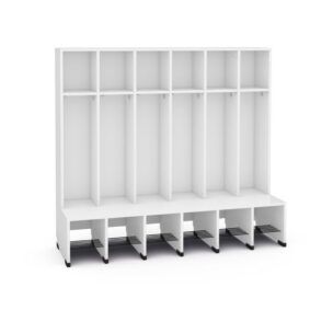 Garderobe met opbergvakken Wit, 6 Kinderen