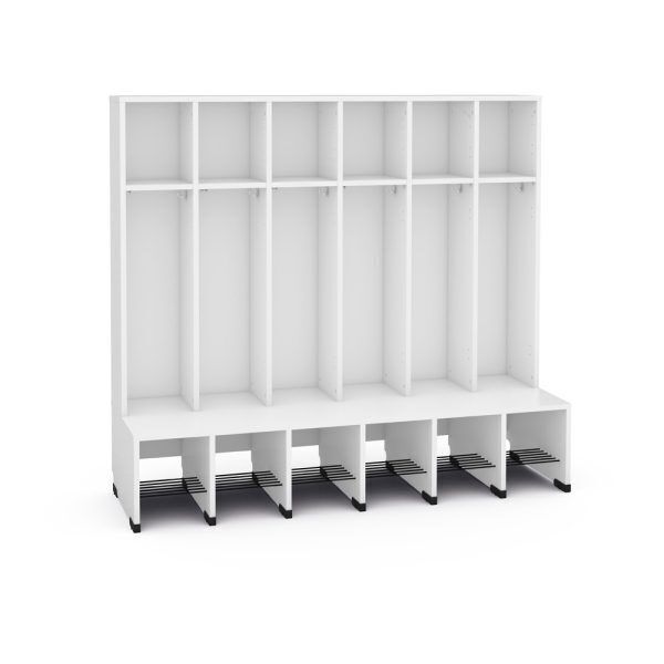 Garderobe met opbergvakken Wit, 6 Kinderen