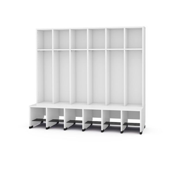 Garderobe met opbergvakken Wit, 6 Kinderen